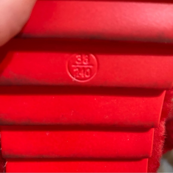 Dizzy Dream Wedge Fur Booties Women – Red Anthony Wang Sz 7 - Picture 5 of 11